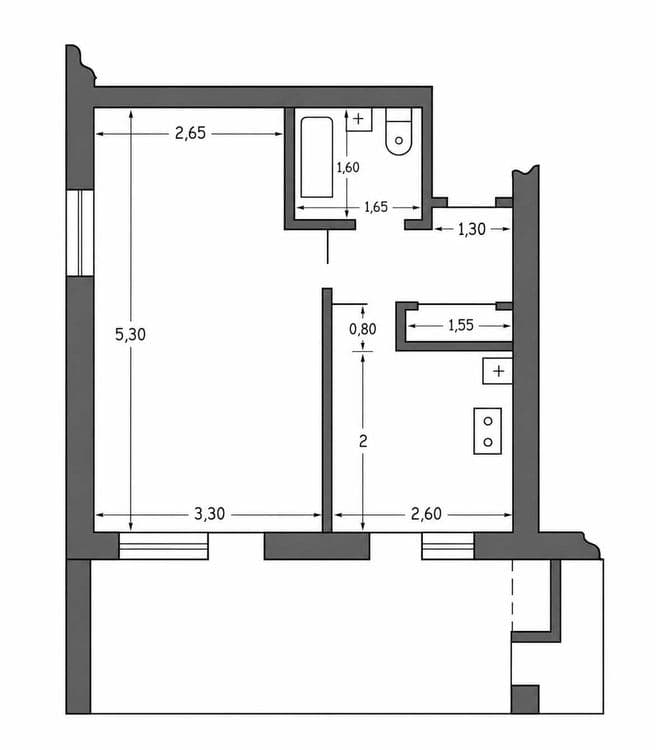 1-комнатная 45 м² | Ц-1 Экопарк, 64 школа, Мирзо-Улугбекский район — 2