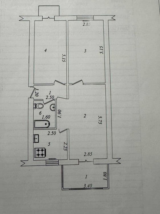 Новомосковская, Дархан, СК Старт. Продам уютную квартиру 3/2/5,65 метр — 2