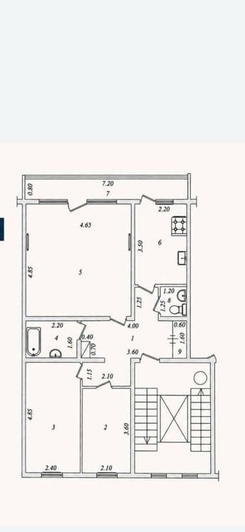 Продается 3х комнатная квартира,метро Ойбек,Мирабадский район,73м2 — 1