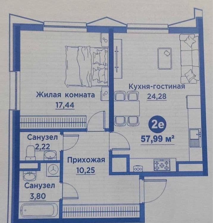 Продается ЖК REGNUM PLAZA 58м2 whitebox — 4