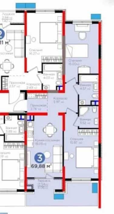 ПРОДАЁТСЯ своя 3-ком кв (70 м²) NRG-BI SADO Business — 3