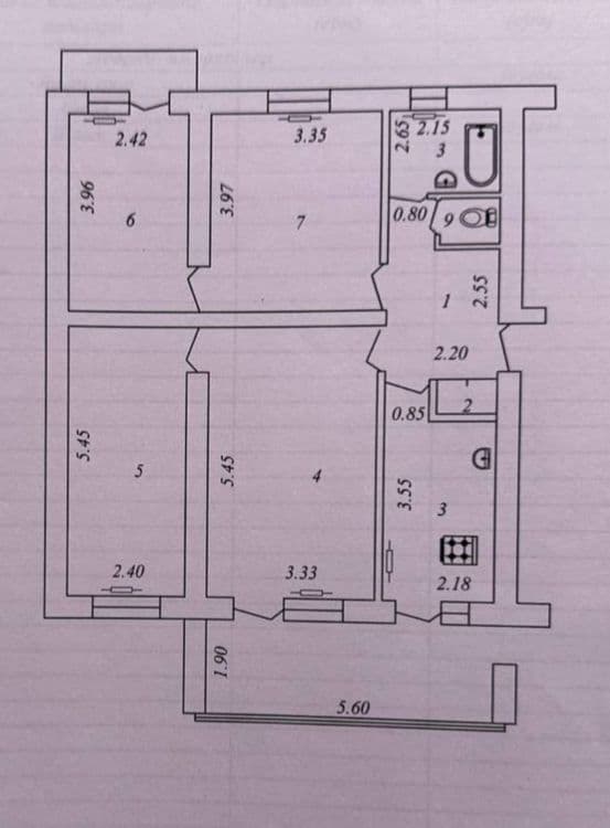 Массив феруза 4/3/4 кирпич 77 серия ипотека есть — 1
