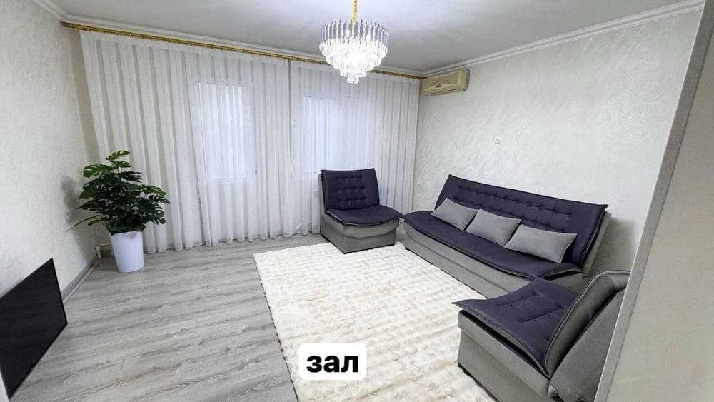 Готовая 3-комнатная 75 м², укомплектована, метро Ойбек` — 1