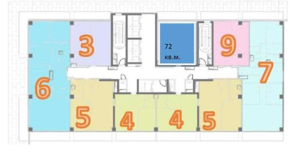 Ташкент Сити, Продам квартиру в новостройке 2/14/25, коробка — 3