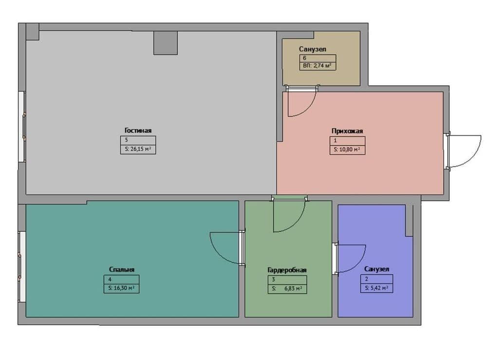ЖК Mirabad Avenue  Продажа! 2-комнатная коробка на 2-этаже — 1