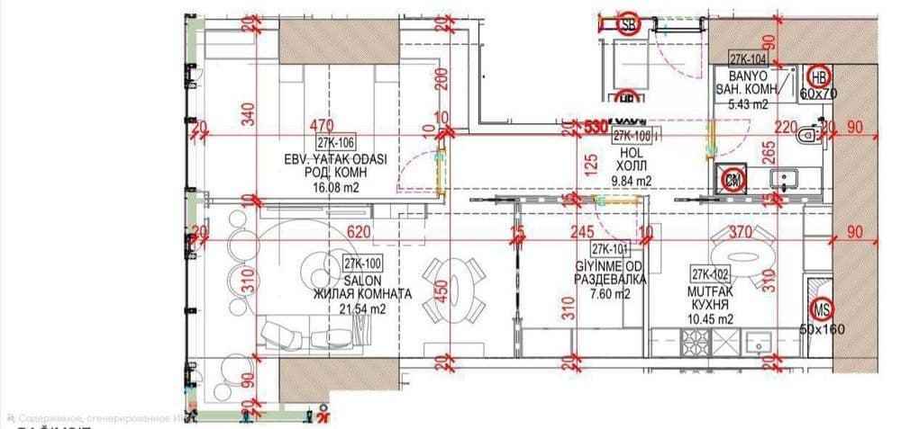 Продается 3/27/51 74м2 в ЖК Nest one, Tashkent city — 2