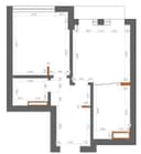2-х комнатная в ЖК «Mirabad Avenue» по факту 70м2  ID: 5842