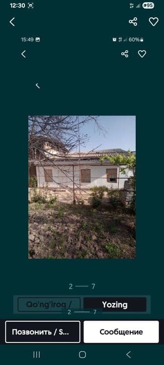 Uchastka sotiladi 6sotix 4xona — 2
