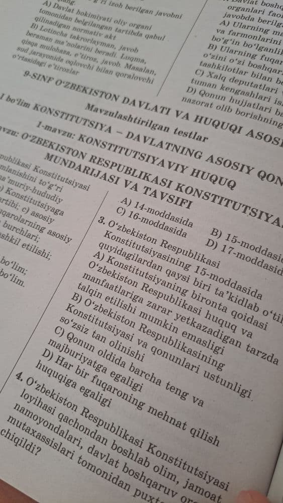 Mavzulashtirilgan Test kitob — 2
