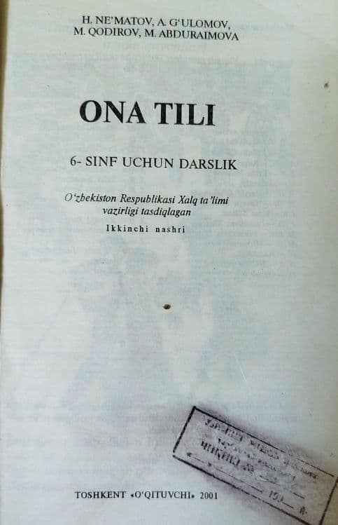 Доставка. Ona tili 6 sinf, kitobim oftobim 2 sinf — 3