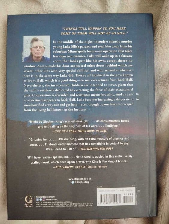 Книга 'Institute' Стивена Кинга на английском — 5