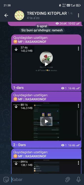 Treyding darslik kitop strategiyalar bor noldan organaman deganlar — 1