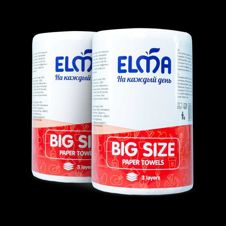 Бумажное полотенце Eco Big Size Elma 3х слойная, 1 шт — 1