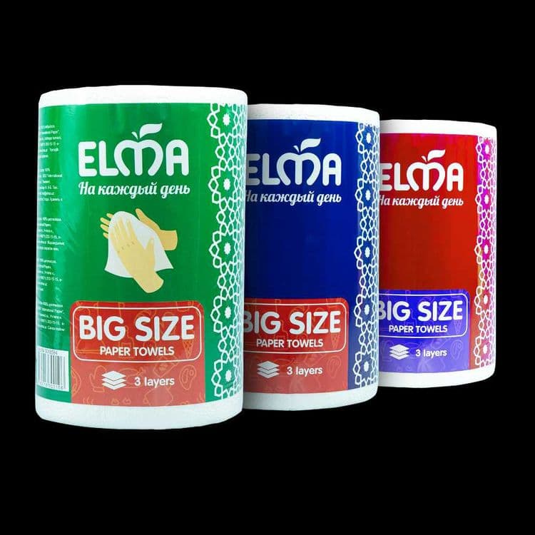 Бумажное полотенце Eco Big Size Elma 3х слойная, 1 шт — 2