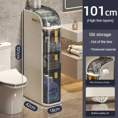 Шкаф в ванную напольный, органайзер для ванной, тумба — 2