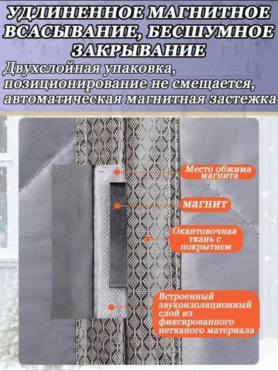 Kirish ishigi uchun parda qishki qoplama — 6