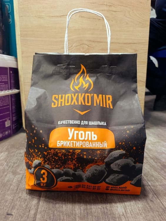 Shashlik uchun koʻmir sifatli uzoq ynadi 2kg 2.5kg 3kg
узок ёнади сифа — 6