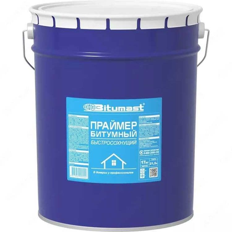 быстросохнущий битумный Праймер Bitumast кровельная праймер мастика — 1