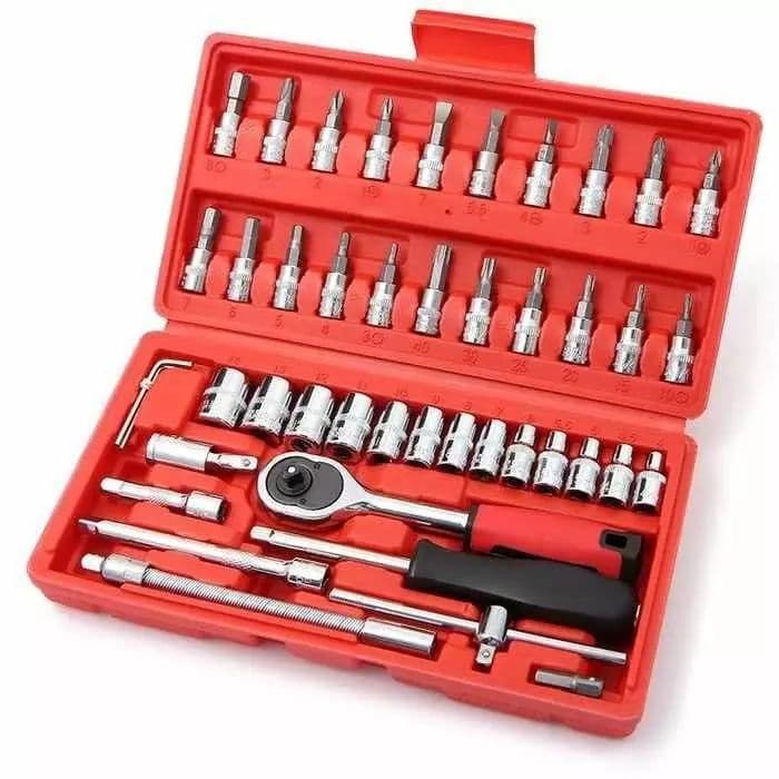 DEKECR-V 46 qismli asboblar to'plami - universal va professional vosit — 1