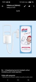Baby Aspirator chaqaloqning burnini tozalash uchun moslama