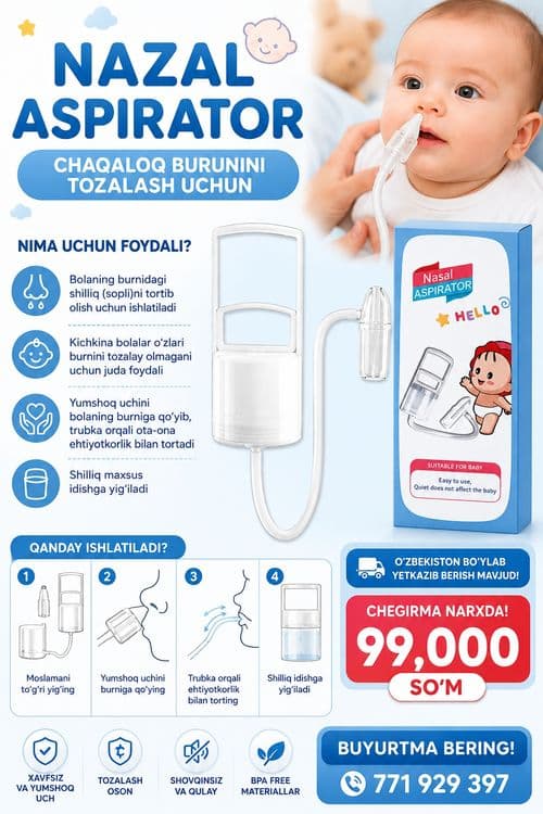 Baby Aspirator chaqaloqning burnini tozalash uchun moslama — 2