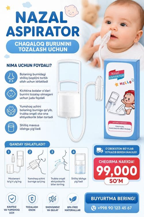 Baby Aspirator chaqaloqning burnini tozalash uchun moslama — 3
