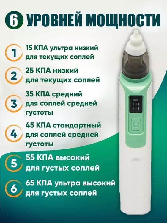 Chaqaloqlar uchun burunni tozalovchi Aspirator — 1