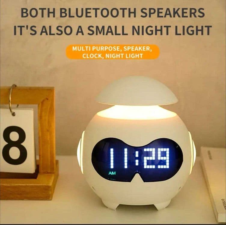 Часы будильник с Bluetooth и подсветкой RGB — Колонка с эмодзи — 2