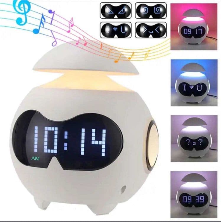 Часы будильник с Bluetooth и подсветкой RGB — Колонка с эмодзи — 5
