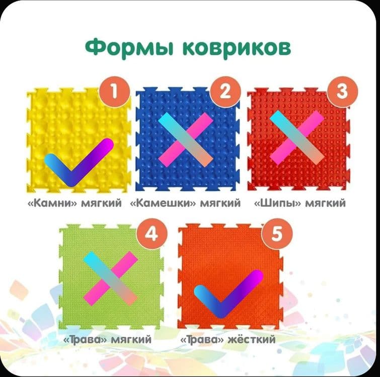 Модульные коврики ОРТОДОН "Ассорти" 6 шт — 3