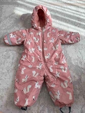 Зимний комбинезон для девочки Baby Go розового цвета — 4
