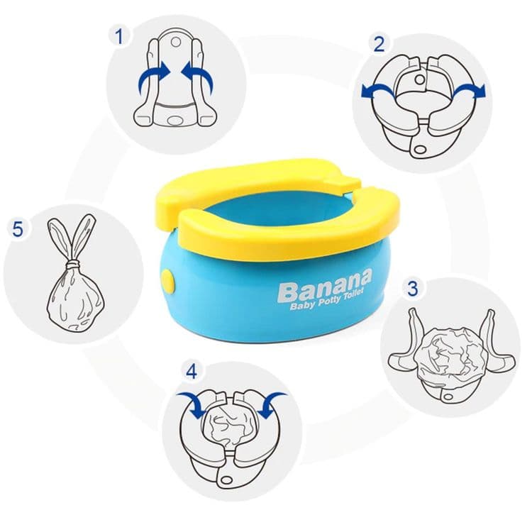 Горшок детский дорожный  Kids Portable Toilet Training Baby — 5
