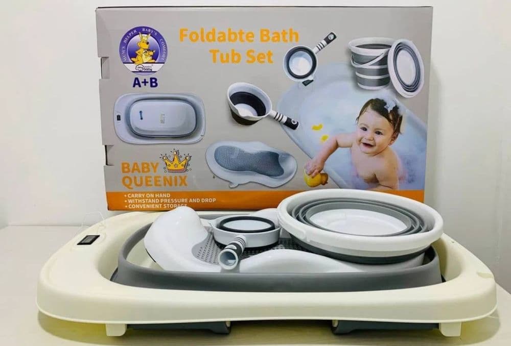 Новая складная ванночка BabyJem + горка для купания — 2