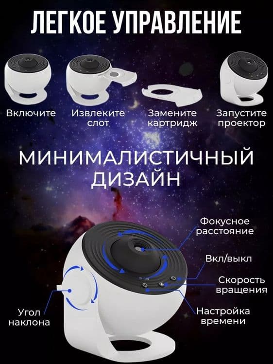 Проектор-планетарий Звездное небо HD 13 проекции — 7