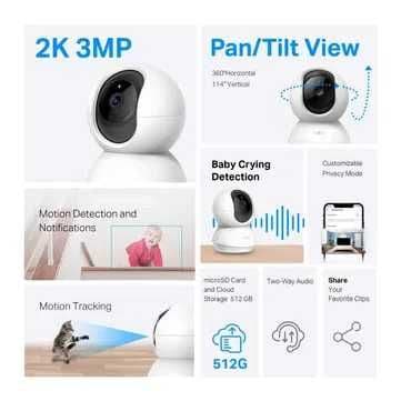 Камера TP-Link Tapo C210 — 3 МП, ночное видение, детектор движения — 2