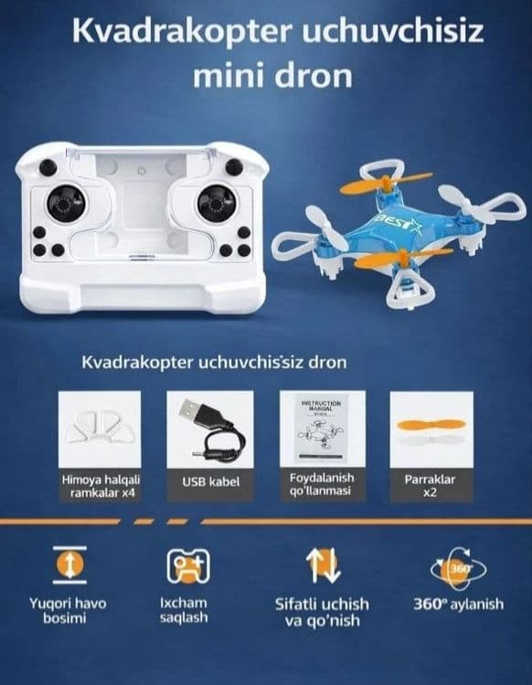 Kamerasiz mini dron,kattalar va bolalar uchun. — 1