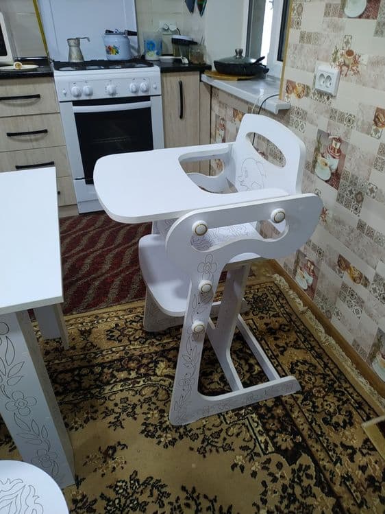 Детский, обеденный, растущий стульчик. Для кормления ребенка. — 4