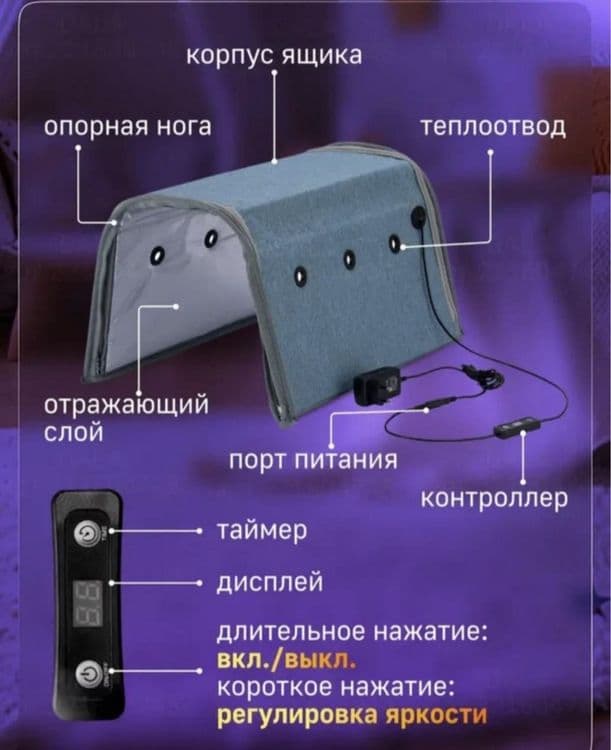 Fotolampa фото лампа
4 та режим
Таймер 3 та режимда ишлайди
5 кунда эф — 3
