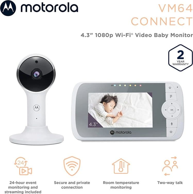 Видеоняня Motorola VM64 Connect: Видеоняни Motorola бейби няня — 1