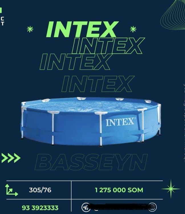 Бассейн INTEX 3.05x76см. Круглый  Каркасный Бассейн ест доставка! — 4