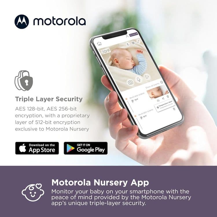 Радионяня Видеоняня Motorola 5 дюйм экран HD 720p Камера + Wi Fi — 5