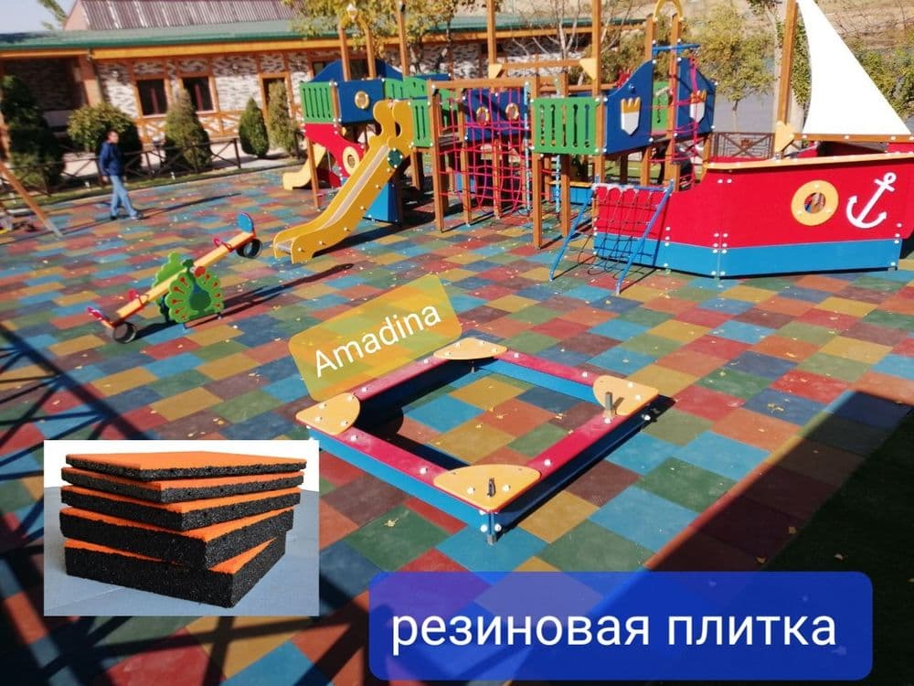 Резина плитка ишлаб чикарамиз,, болалар уйингохи, спортзал учун — 1