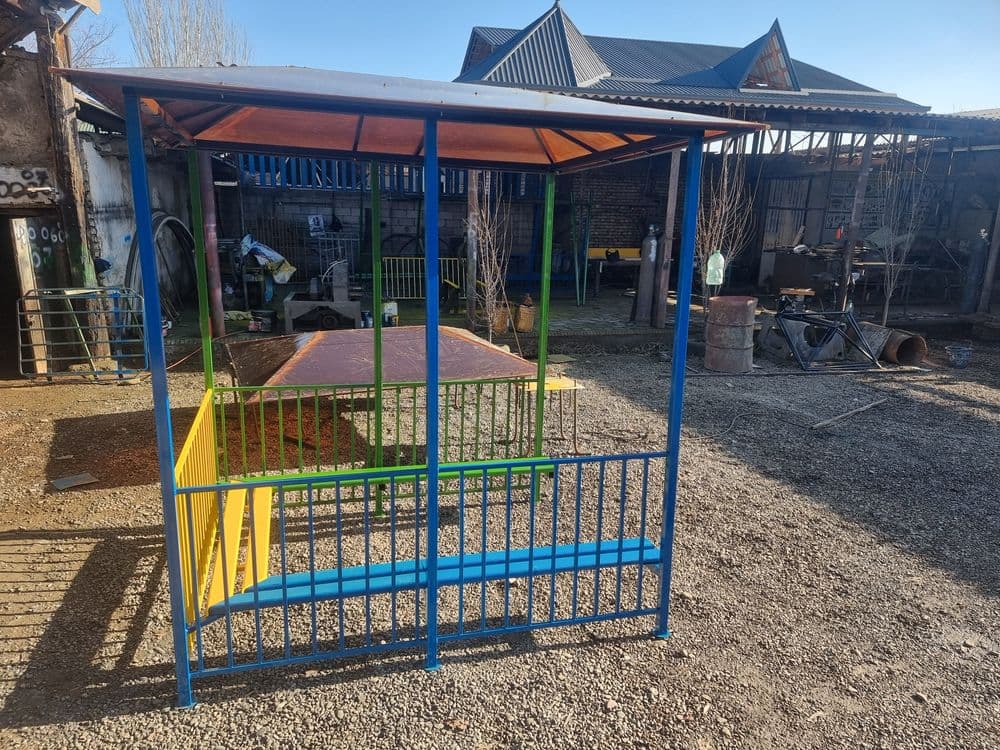 Детский площадка Балансир, Горка, Качели, Беседки,  Карусел — 3