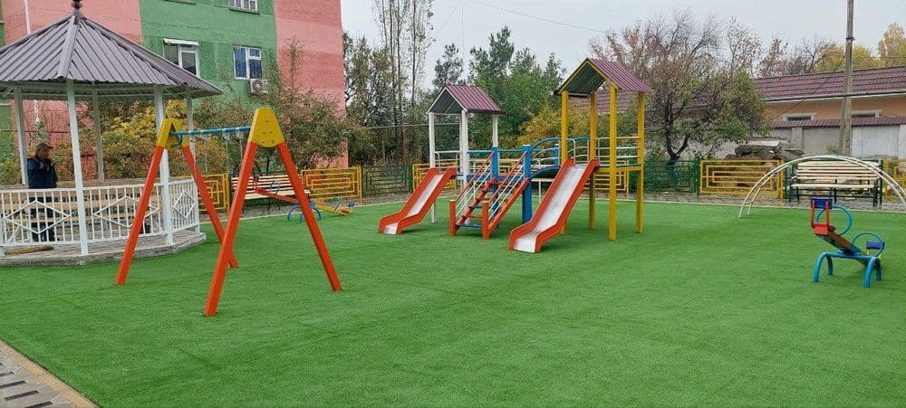 Детский площадка Балансир, Горка, Качели, Беседки,  Карусел — 4