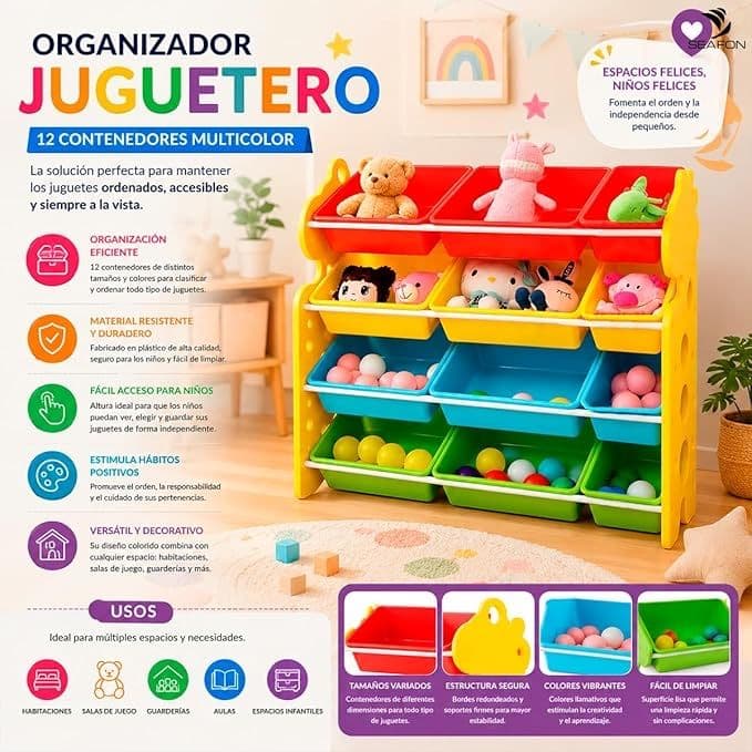 Bolalar oʻyinchoqlari uchun stellaj Jirafa / Organayzer javon — 6