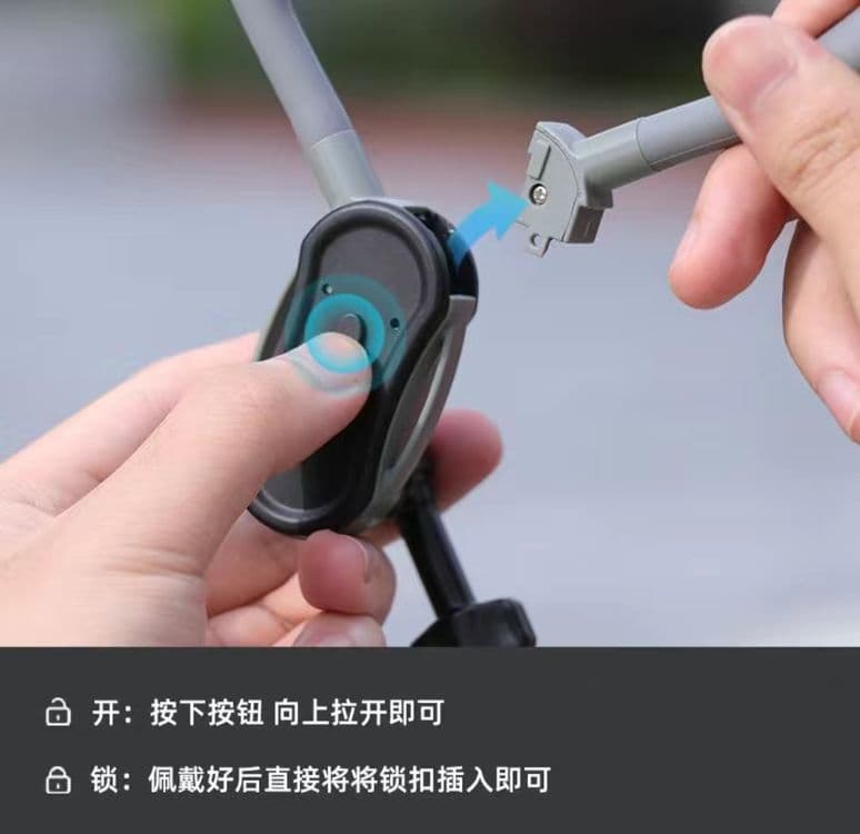 быстросъемное силиконовое крепление на шею INSTA 360 GP PRO DJI osmo — 4