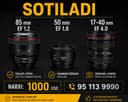 Canon obyektivlari 50 1.8, 85 1.2, 17 40,