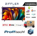 Телевизор ZIFFLER 55 диагональ QLED 120hz новинка
