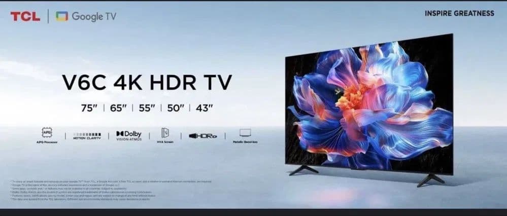 Телевизор TCL 43V6C 4K HDR GoogleTv 2026 Оптом Доставка Бесплатно — 2