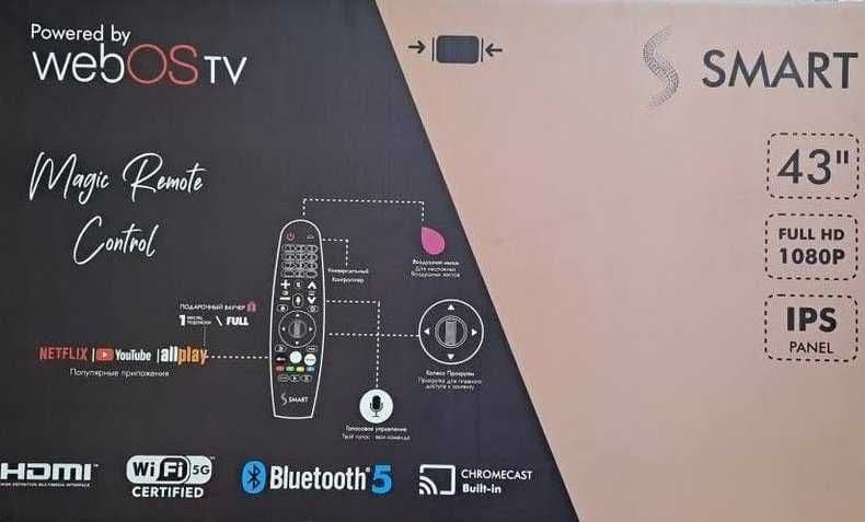 Телевизор 43 /Full HD/ Smart TV / WEB OS (LG)/ Безрамочный — 1